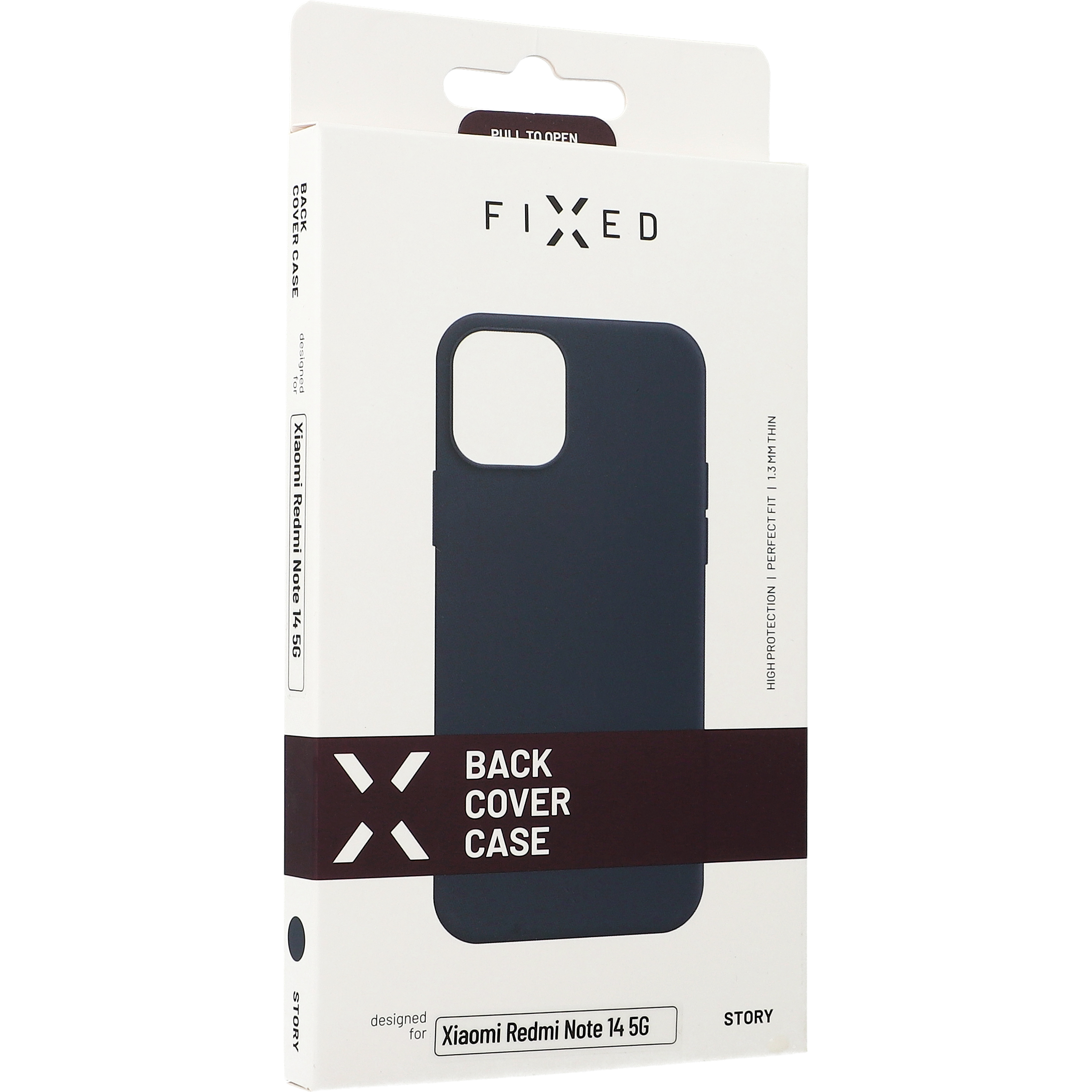 Elastyczne i cienkie etui Fixed Story do Xiaopmi Redmi Note 14 5G, niebieskie
